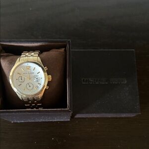 Michael Kors Gold and Silver Chronograph Watch